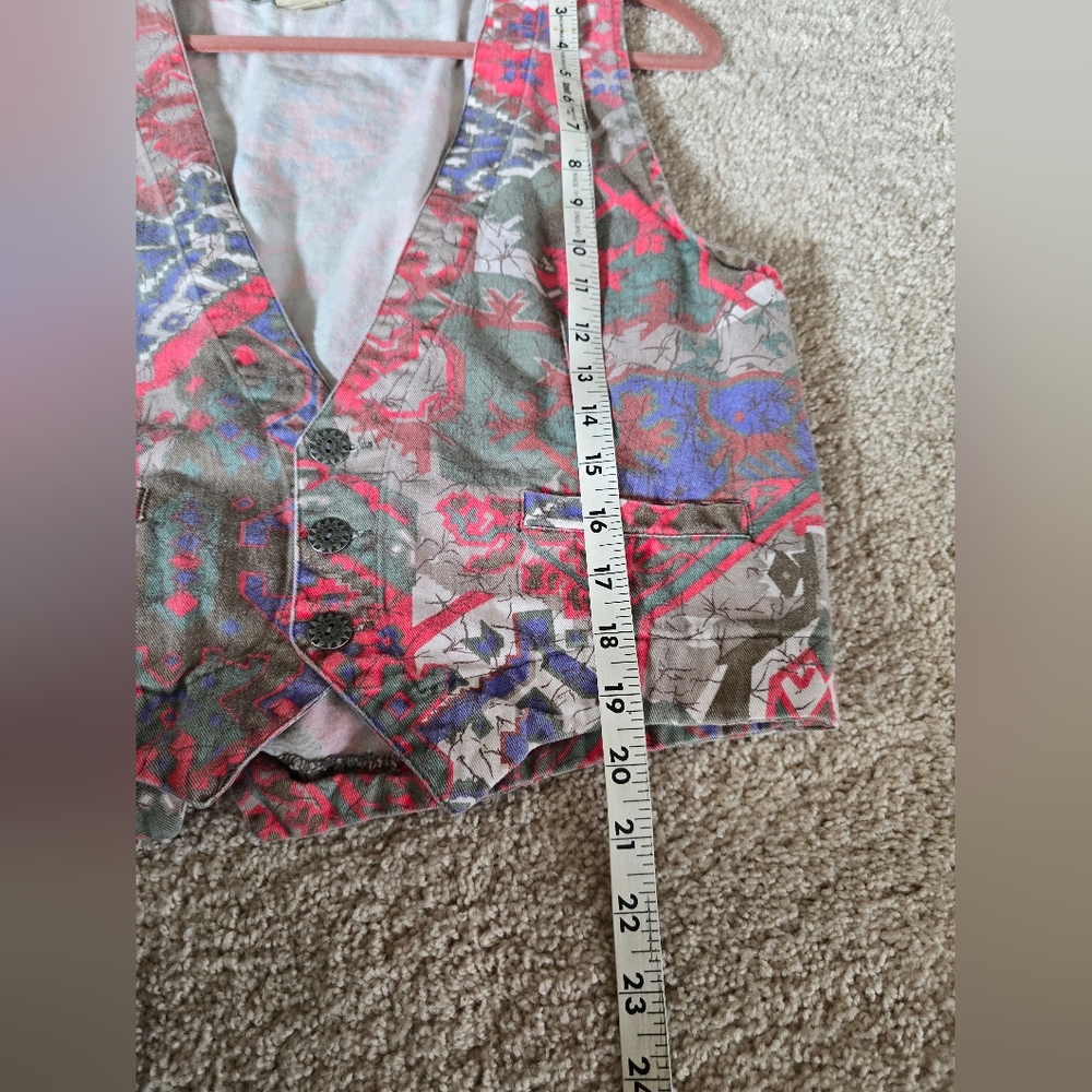 Chicos 10 years cotton Hippie bohemian vest sz. 1 M/L - Picture 5 of 6